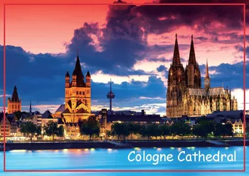 Kovinski Zaviti Magneti SOUVEMAG 78*54 mm Katedrala v Kölnu Hladilnik Magneti 20183 Turističnih Spominkov Darilo