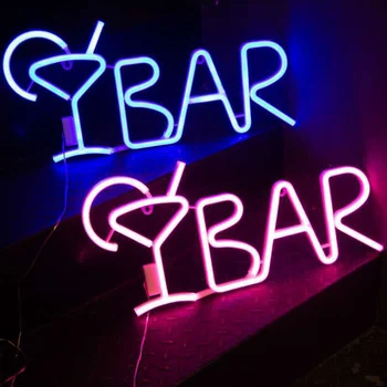 Kozarec vina Bar, Neon, Luči Prijavite LED Pismo Lučka Vzdušje Nočna Dekor Trgovina Igro Sobi Doma Stranka Festival Wall Art Visi