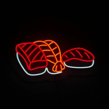 Led Sushi roll nastavite neonskih luči Ultra Svetla Pregleden, Neon, Luči Za Restavracijo Spalnica Steno Dekor