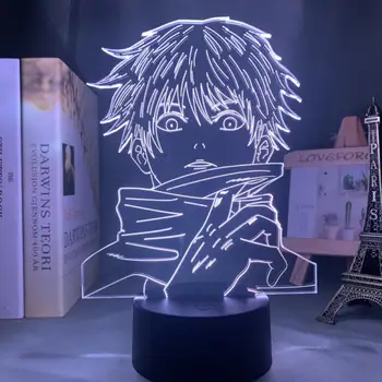 Lučka Anime Satoru Gojo Jujutsu Kaisen 3D Svetilka, Led Svetloba Night Risanka Prijateljstvo Strip Senzor nočna Lučka