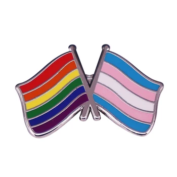 Mavrične Zastave Pin Značko, Svetlo Modra, Roza, Bela, Transseksualci in Ponos LGBT LGBTQ + Broška 0