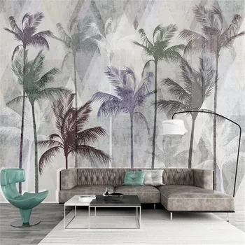 Milofi ozadje zidana Nordijska tropskih rastlin kokosovo drevo sodobno minimalistično geometrijske TV ozadju stene stena zidana pokrivna