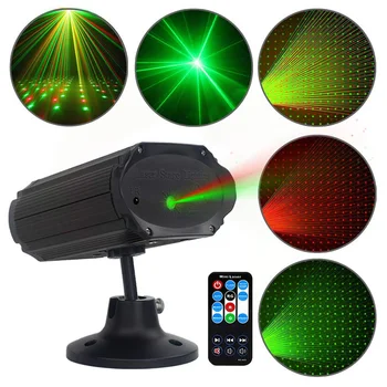 Mini Red Zeleni Laser Projektor Luči, Zvok, Vklopi Star Tuš DJ KTV Stranka Dsico Luči Doma Božič Poroko LED Razsvetljavo