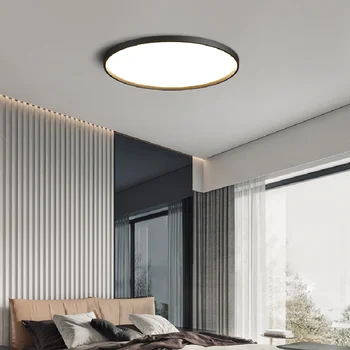 Minimalno spalnica lučka LED zaščita oči stropne svetilke Enostavno moderna dnevna soba Ultra tanek krog študija spalnica stropna svetilka 0