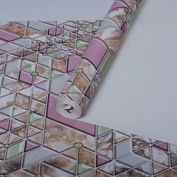 Moderen Mozaik Stene Papirja Doma Dekor Nepremočljiva PVC Stenske papir za Ktv Oblačil Trgovina Osebno Trgovina Dekor Geometrijske Ozadje
