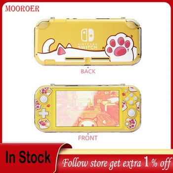 Mooroer Za Nintendo Stikalo Lite Kristalno Zaščitni Lupini Srčkan Sakura Mačka tačka Vzorec za Nintendo Stikalo Lite Igra Opremo
