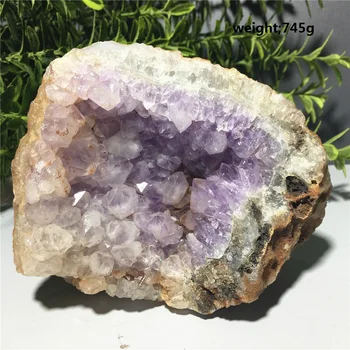 Naravni Kamen in Kristal Ametist Quartz Geode Druzy Darilo FengShui Vzorcu Doma Oprema za Dekoracijo 0