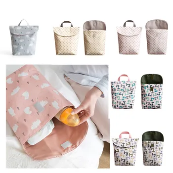 Nepremočljiva mokro krpo plenic nahrbtnik baby plenic vrečko porodniškega vrečko za večkratno uporabo plenic kritje za suho in mokro vrečko mama otroška nega