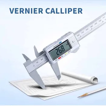 Nov Elektronski Digitalni Prikaz Vernier Kaliper 0-150-100mm Polno Plastičnih Digitalno kljunasto merilo Kazalec za Merjenje Orodje