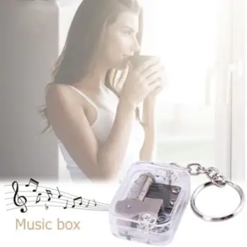 Nova Priročna Ročice Edinstven Mini Music Box Keychain Mehansko Gibanje Glasbeni Instrument