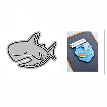 Nove Drobne Stitched Shark 2021 Rezanje Kovin Matrice za Izdelavo Božični Kartice in Scrapbooking Dekoracijo Obrti Reliefi Št Znamk