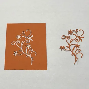 Novi Cvet, Listi Listi Rezanje Kovin Matrice DIY Scrapbooking Ročno izdelan Album Foto Dekor Okrasni Papir, Kartice Obrti 7*4.3 cm
