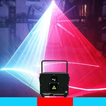 Novo 3W RGB barvno animacijo laser Razsvetljavo DMX512 30 Kpps razmislek Stranko poroko Dj Disco lasersko Svetlobo