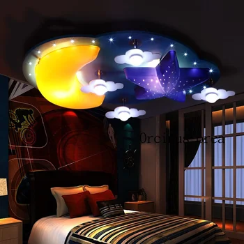 Otroci soba lučka dekle spalnica stropne svetilke ustvarjalne risanke Princesa Soba zvezda, luna osebnost fant lučka brezplačna dostava