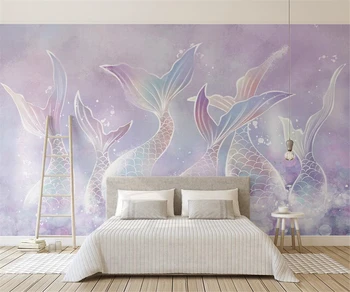 Ozadje po meri 3d photo zidana sodobne ustvarjalne ročno sestavljen pisane ribe Nordijska kavč v ozadju stene papirjev doma dekor