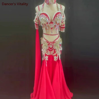 Ples Trebuh Kostum Nastavite Indijski Obleki Ženske Cusomzied Odrasle Otroke, Ples Trebuh Uspešnosti Obleko Dekleta Orientalski Plemenski Obleko