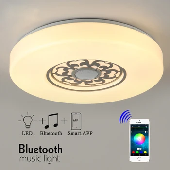 PMMA RGB Zatemniti LED stropna Luč z APLIKACIJO Bluetooth & Glasba NAPAJALNIK 110/240V Led Pametni Zatemnitev Razbarvanje luç