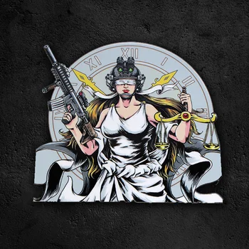 Pravosodje Oboroženih Boginja Taktično Nalepke Prenosni Kovček Tiskovine Vojaških Spopadov Scrapbooking DIY Dekoracijo 0