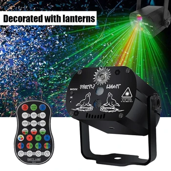 Prenosni Laser Show Laser Polje Daljinski RGB Scan Projektor LED Strobe Stranka Razsvetljavo Svetilka