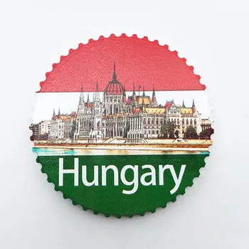 QIQIPP madžarski ustvarjalne zastavo točko turizem spominski dekorativni obrti porcelana magnetni hladilnik zbirka darila 0