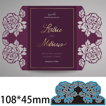 Rezanje Umre Votlih Rose čipke voščilnico Dekoracijo DIY Ostanki Rezervacije Foto Album Okrasni Papir, Kartice, 108*45mm