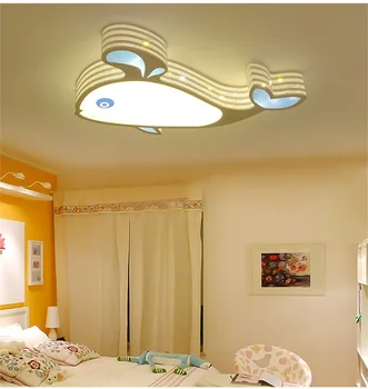 Risanka otrok posteljo Stropne Luči, svetilke zaščito za oči led dolphin majhnih rib kita stropne luči tricolor svetlobe LU628 ZL413