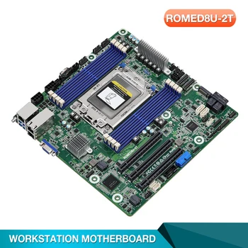 ROMED8U-2T Za ASRock Postaji Server matične plošče EPYC7002 Serije CPU 3-stezni PCIE4.0
