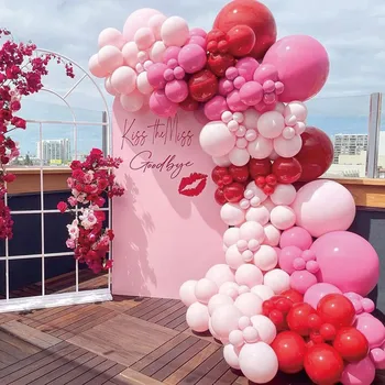 Roza Balon Verige, Valentinovo, materinski Dan, Poroko, Obletnico Stranke Dekoracijo Baloon Venci Happy Birthday Balon Party