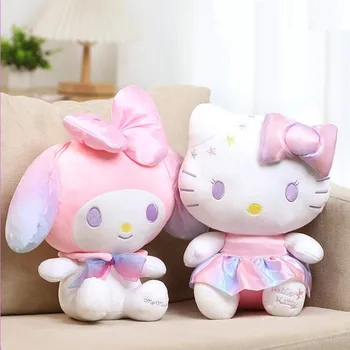 Sanrio Kawaii Hello Kitty Moja Melodija Risanka Puhasto Polnjene Lutka Lepe Pisane Zvezdnato Nebo Seriji Igrače Ornament Počitnice Darila