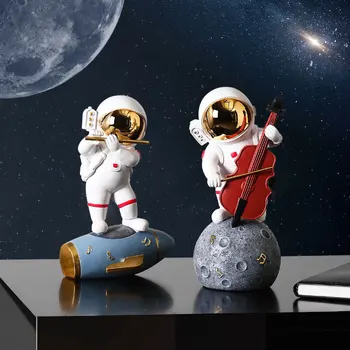 Smole Astronavt Nakit Glasbe Doma Dekor Lutka Galvanizacijo Kovin Obrti Astronavt Kiparstvo Doma Dekor Dodatki