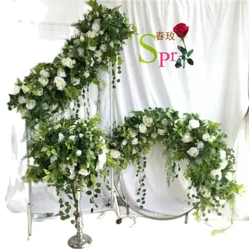 SPR 2 M/pc Dobra Cena poceni Poročno Dekoracijo Hydrangea Z Rose Umetne Svile Cvet Steno 0