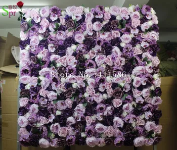 SPR Brezplačna Dostava čarobno vijolično metulj cvet steno poroko ozadje umetne rože vrstico in arch dekorativni flore