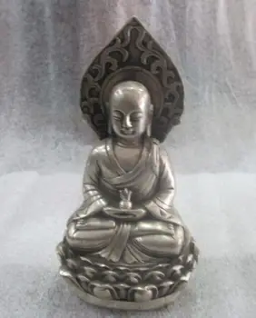 Starodavne Kitajske kiparstvo 18 arhats silver plated baker Buda