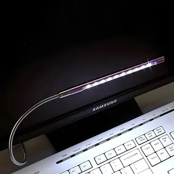 USB Led Računalnik Lučka Mini Metal Prilagodljiv namizne Svetilke, Namizne Posteljo Poleg Branja PC Power Bank Laptop Tipkovnici Knjiga Nočno Razsvetljavo