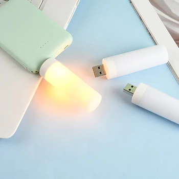 USB Vzdušje Svetlobe, 5V LED Plamen Utripa Sveča, Luč Knjiga Lučka za Napajanje Banka Kampiranje Razsvetljavo Vžigalnik Učinek Svetlobe