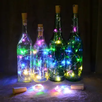Vino Plute LED Baterije Svetlobnih Nizov Steklenico Luči za svate Božično noč Čarovnic Bar Dekor Doma Vrt Ustvarjalni Luči