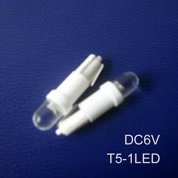 Visoka kakovost 6V 6.3 PROTI T5 led nadzorni Plošči Opozorilni Indikator,led Instrument svetlobe w3w klin Led Pilotni Lučka brezplačna dostava 50pcs/veliko
