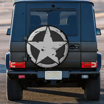 Vojaško Taktično Star Rezervno Kolo Pnevmatike Pokrovček za Jeep Grand Cherokee RV SUV Vozila Avtodom Pribor 14-17 Palčni