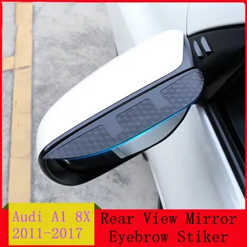 Za Audi A1 8X 2011 2012 2013 2014 2015 2016 2017 Ogljikovih Nazaj, Pogled od Zadaj Rearview Mirror Kritje Palico Trim Okvir Obrvi 2pcs