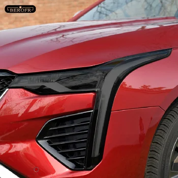 Za Cadillac Escalade 2015-2020 Avtomobilski Žarometi Varstvo Odtenek Film Dima Črno Transparentno TPU Zaščitne Nalepke, Dodatki