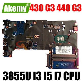 Za HP Probook 430 G3 440 G3 Prenosni računalnik z Matično ploščo Mainboard W/ 3855U I3 I5, I7 6. Gen CPU DDR3 DAX61CMB6C0 DAX61CMB6D0 Motherboard