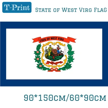 ZDA 3x5 Metrov Visoko kakovost po Meri Transparenti Stanje West Virginia Zastavo 60*90 cm, 90*150 cm Zastavo