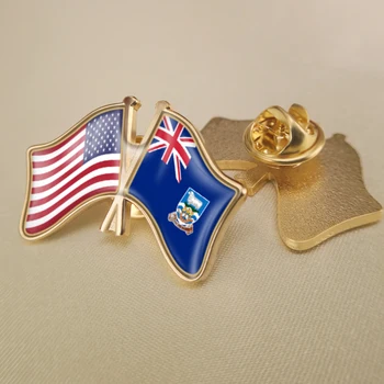 Zda in Falklandski Otoki Prečkal Dvojno Prijateljstvo Zastav broške Broška Značke