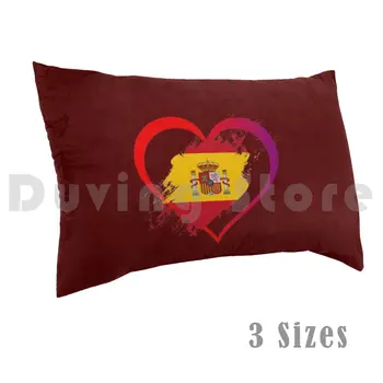 Španski Srce Vzglavnik Natisnjeni 35x50 Španija španska Zastava Zastave Srce Domoljubje Patriotske Vzorec Precej Ljubezen