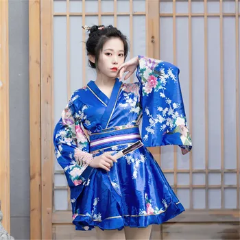 Ženske Japonski Kimono Jopico Cvjetnim Tiskanja Yukata Kawaii Vintage Oblačila Haori Haljo Fotografija Obleko Homewear Pižami