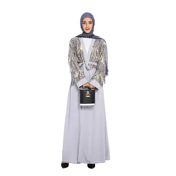 4 Barve, Bleščice Kimono Abaya Odprite Tam Kaftan Tassel Dolgo Cardigan Muslimanske Ženske Obleko Jilbab Arabski Mozaik Maxi Haljo Obleke Ramadana 1