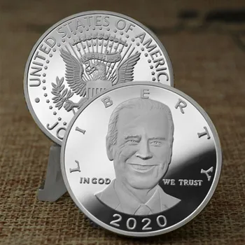 Joe Biden pozlačeni Izziv Kovanec 2020 predsedniških volitvah podporo za novega predsednika kovinski značko obrt Spominska Medalja 1