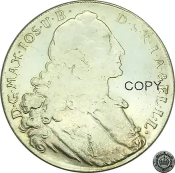 Nemški Kovancev 1760 Maximilian III Josef 1 En Thaler D. G. MAX. IOS.U.B.D.S.R.Sem.A.EL.L.L. Medenina Silver Plated Kopija Kovanca Lahko Po Meri 1