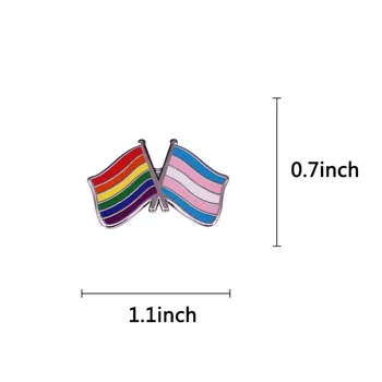Mavrične Zastave Pin Značko, Svetlo Modra, Roza, Bela, Transseksualci in Ponos LGBT LGBTQ + Broška 2