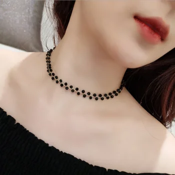 Ogrlica Za Ženske Verige Obesek Estetske Korejski Moda Umetno Kristalno Imitacije Pearl Ženski Priljubljena Zdaj Novo 2021 Letnik 2